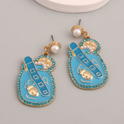 Perla Pendiente artesanal delicado