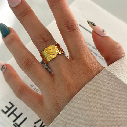 Oro Anillo elegante para toda ocasión