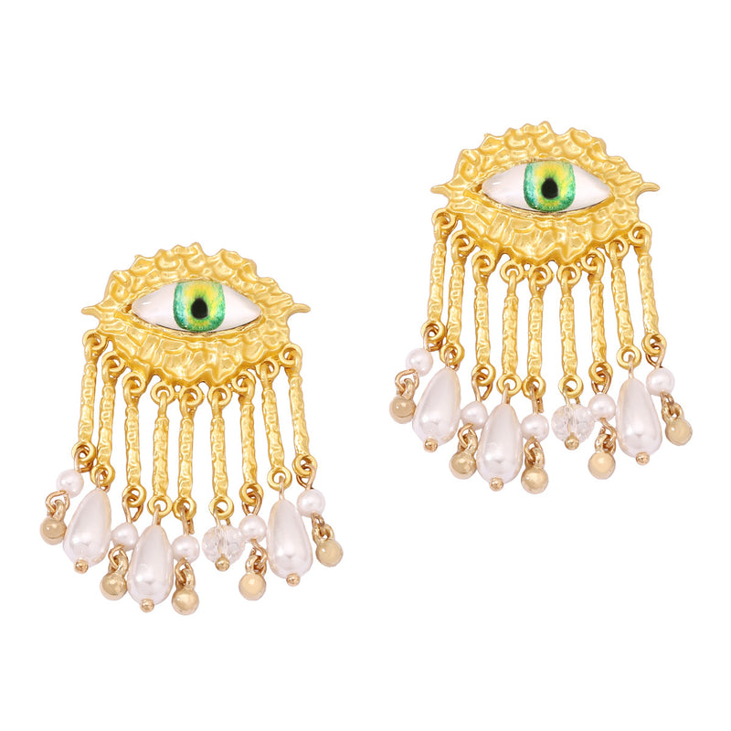 Perla Pendiente vintage hecho a mano