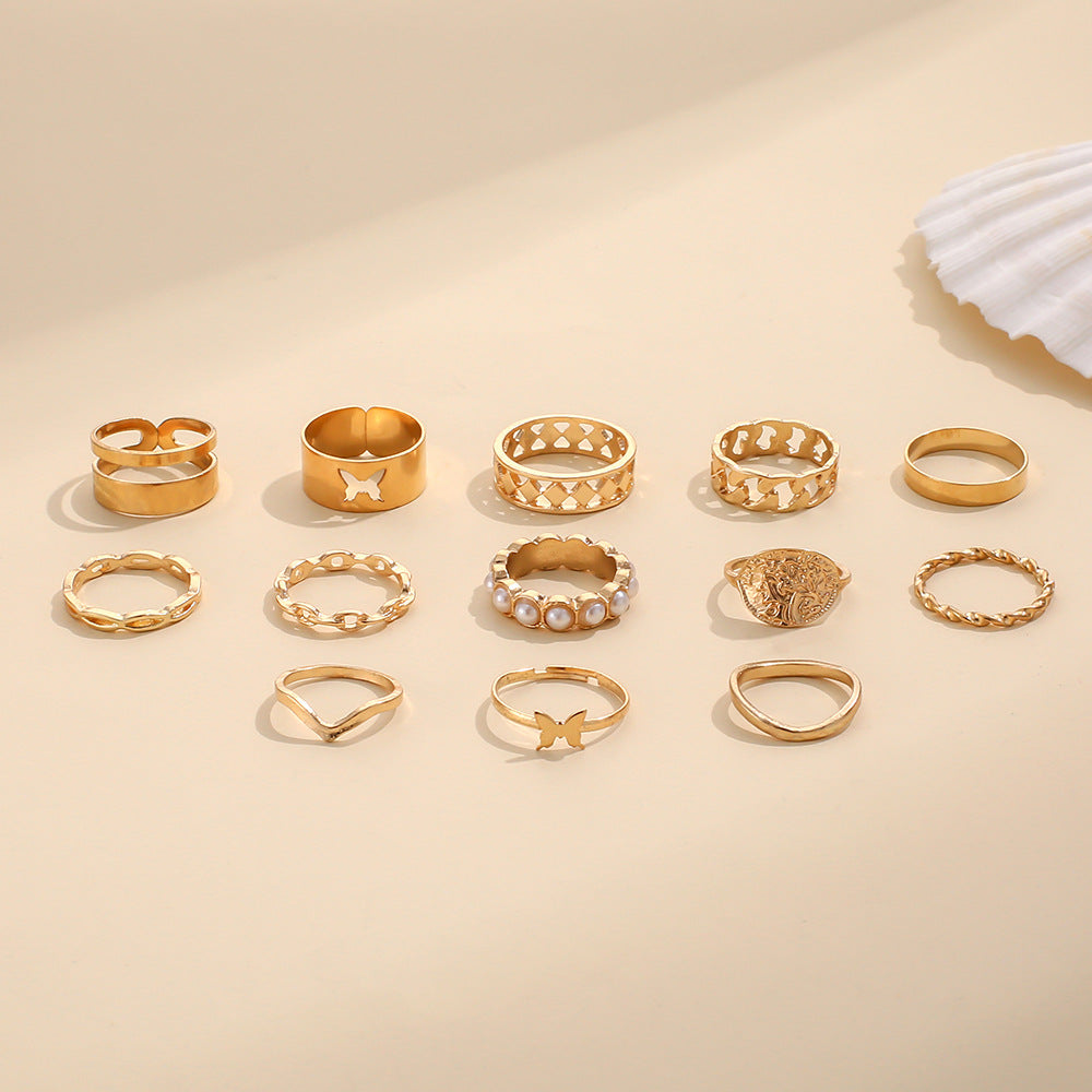 Perla Anillo hermoso con estilo único