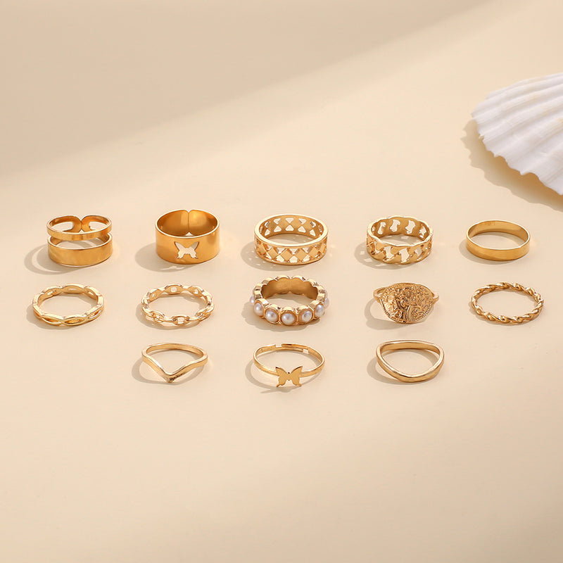 Perla Anillo hermoso con estilo único