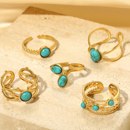 Oro Anillo artesanal delicado