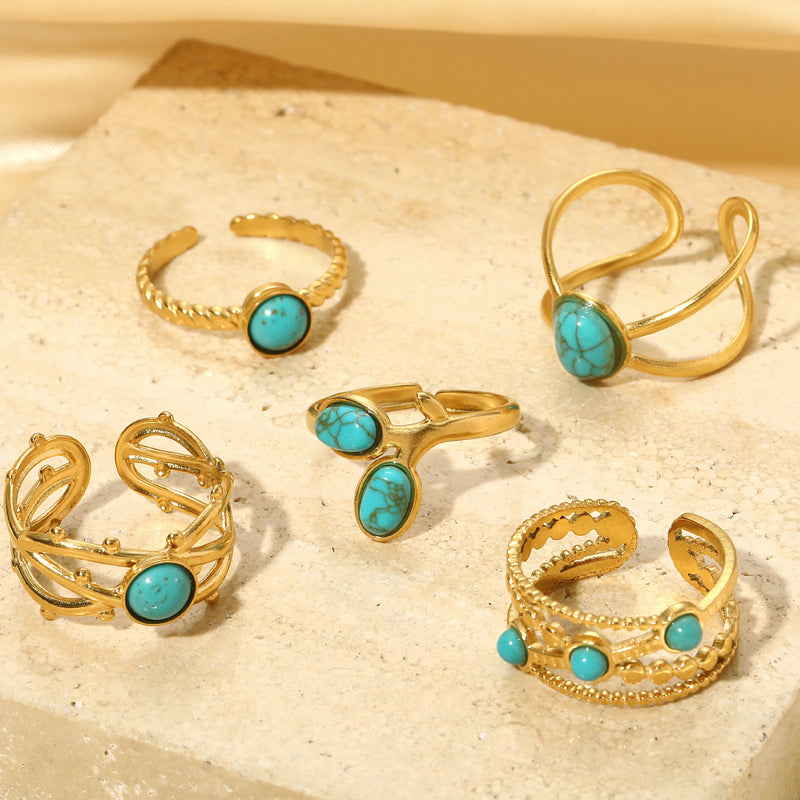 Oro Anillo artesanal delicado