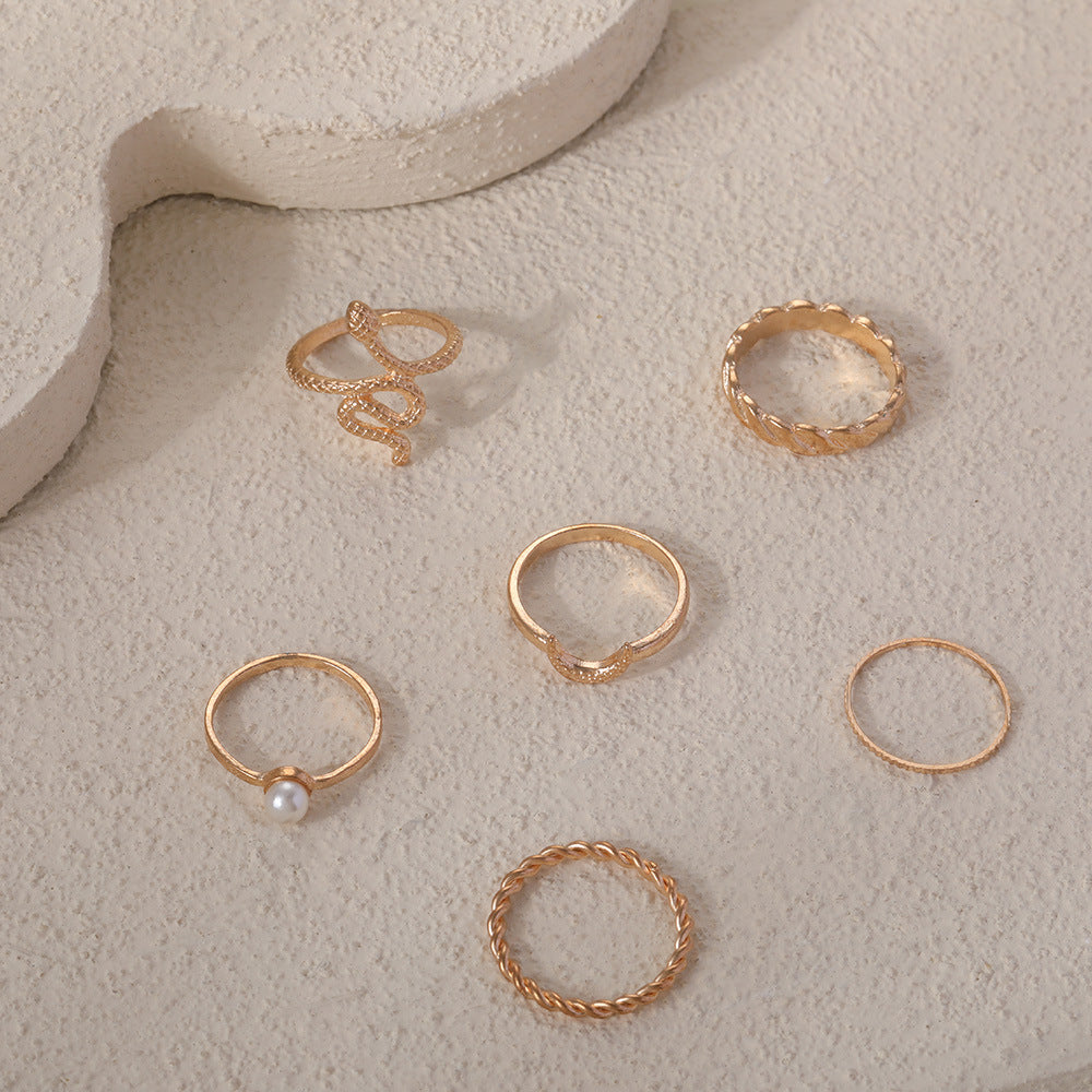 Perla Anillo hermoso con estilo único