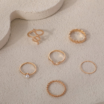 Perla Anillo hermoso con estilo único