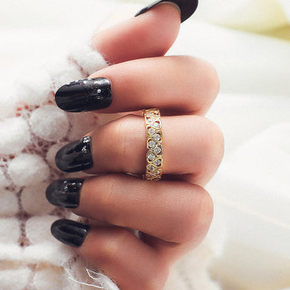 Oro Anillo hermoso con estilo único