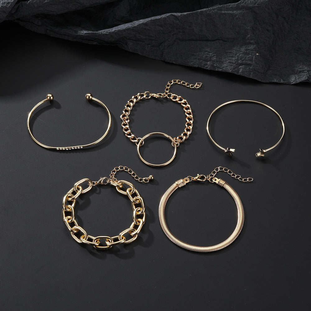 Oro Pulsera vintage hecho a mano