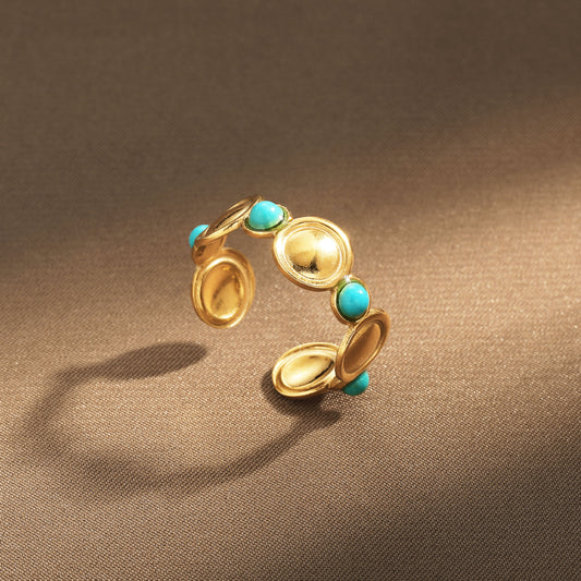 Oro Anillo elegante para toda ocasión