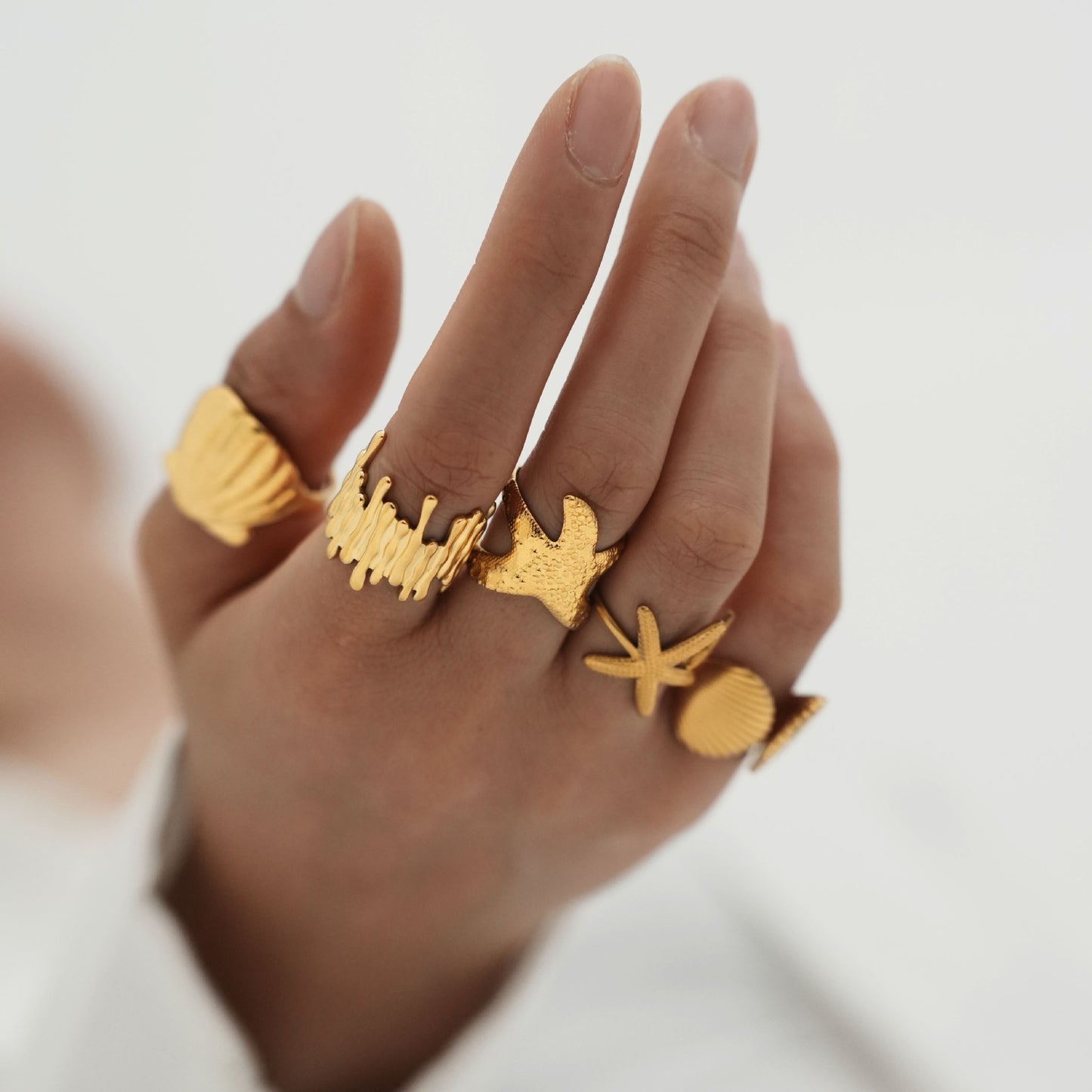 Oro Anillo elegante para toda ocasión