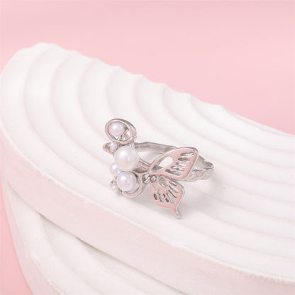 Perla Anillo hermoso con estilo único