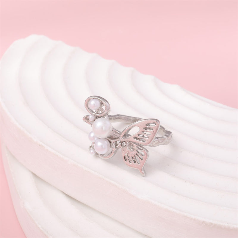 Perla Anillo hermoso con estilo único