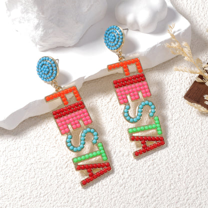 Pendiente vintage hecho a mano