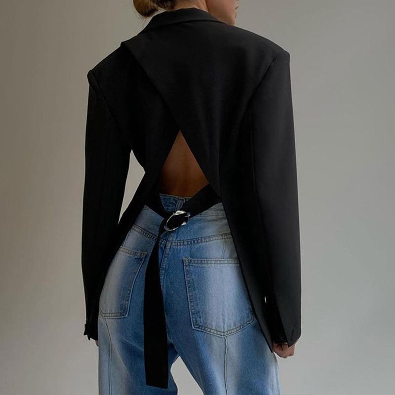 CM | Blazer sin espalda para mujer
