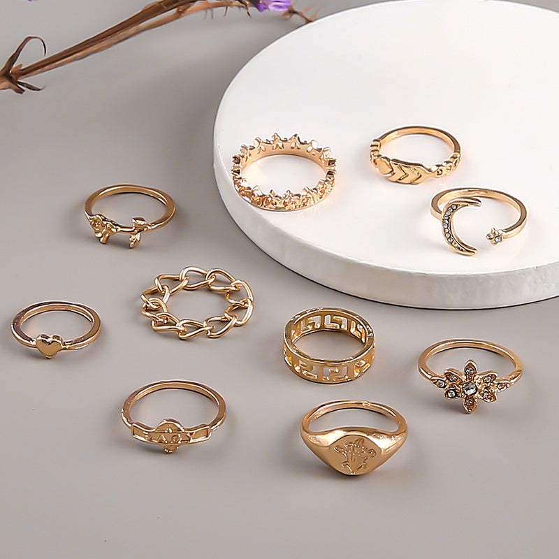 Oro Anillo clásico con encanto atemporal