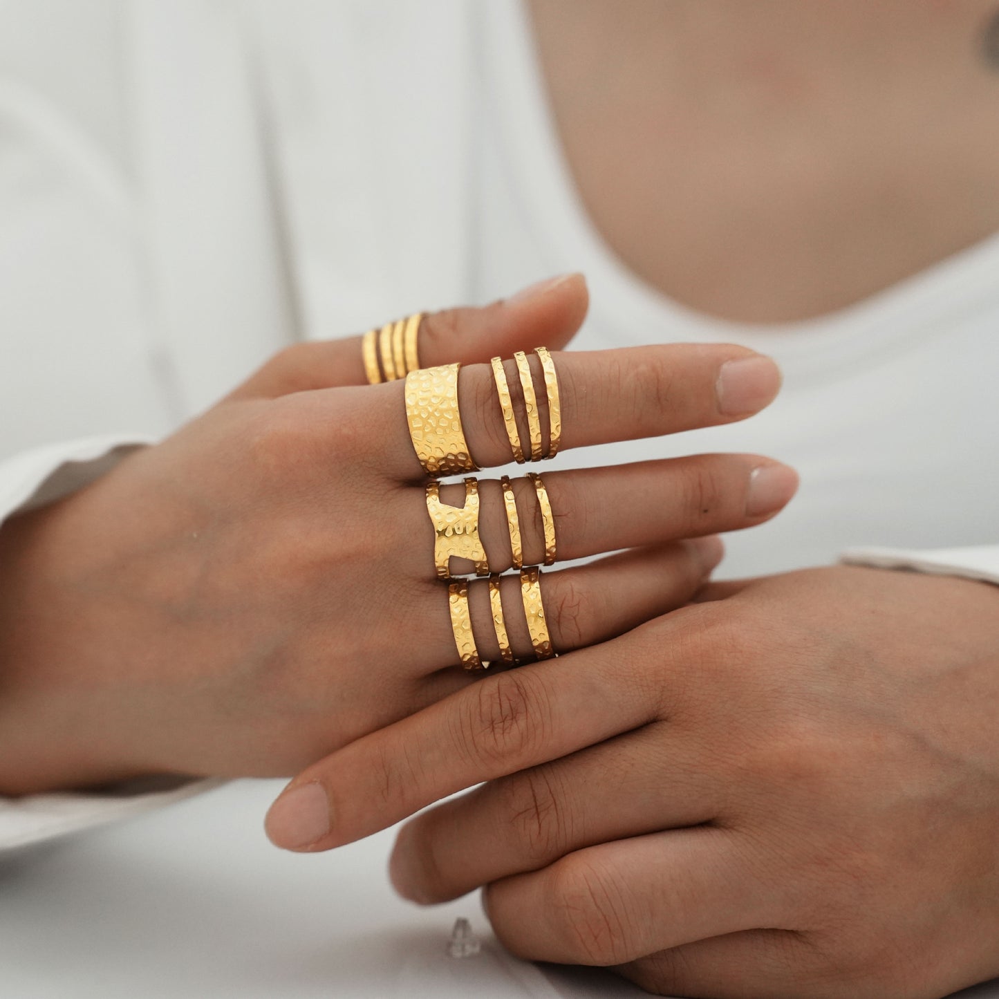 Oro Anillo elegante para toda ocasión