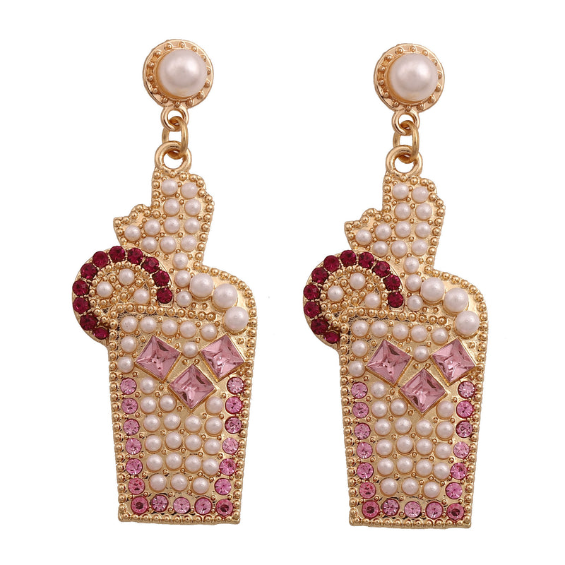 Perla Pendiente vintage hecho a mano