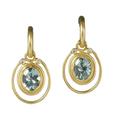 Oro Pendiente artesanal delicado