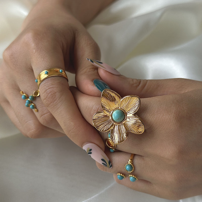 Oro Anillo elegante para toda ocasión