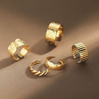 Oro Anillo elegante para toda ocasión