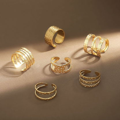 Oro Anillo elegante para toda ocasión