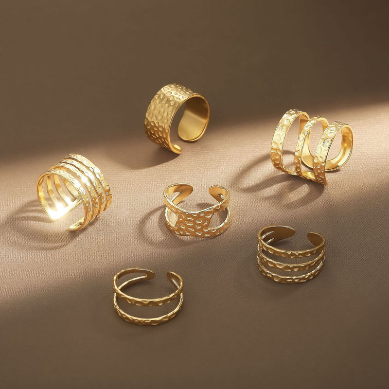 Oro Anillo elegante para toda ocasión