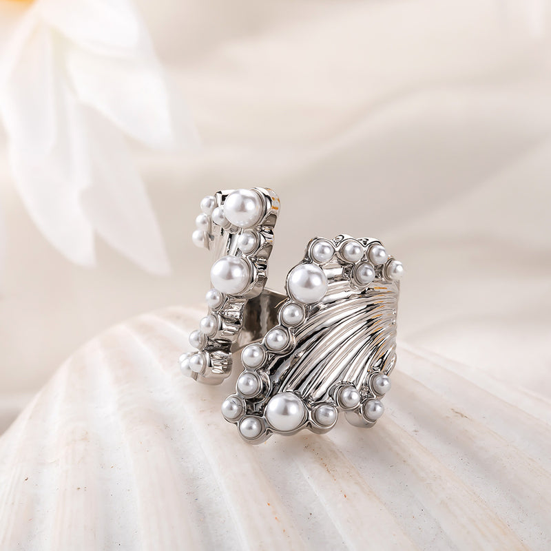 Perla Anillo artesanal delicado