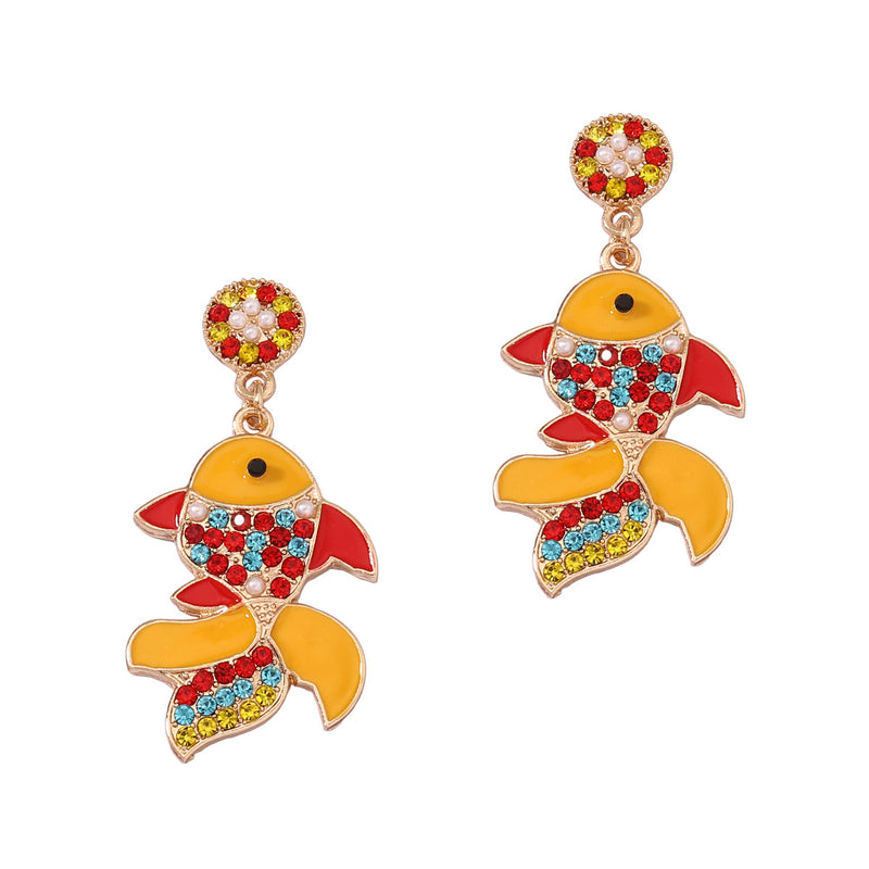 Oro Pendiente hermoso con estilo único