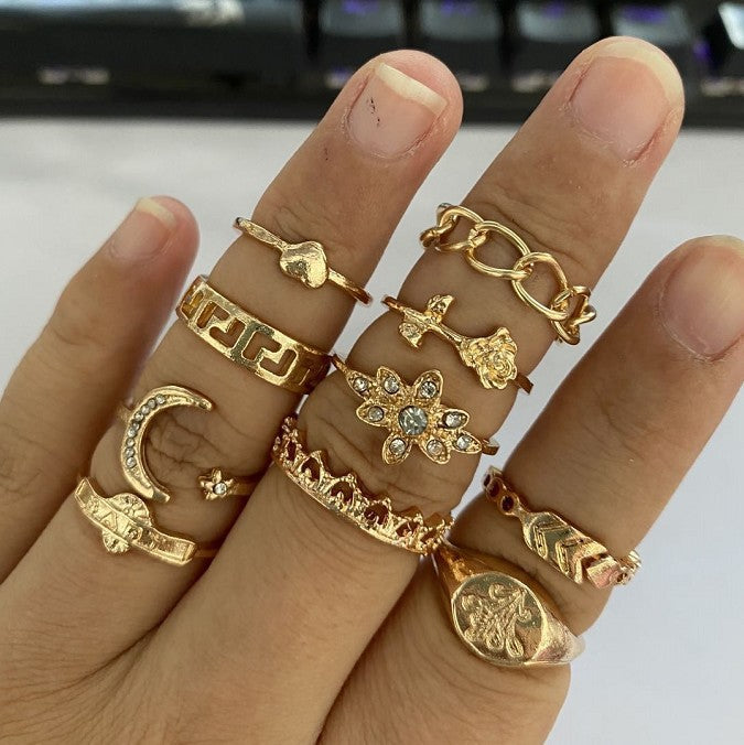 Oro Anillo clásico con encanto atemporal