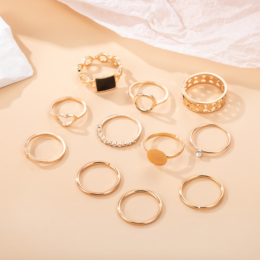 Oro Anillo artesanal delicado