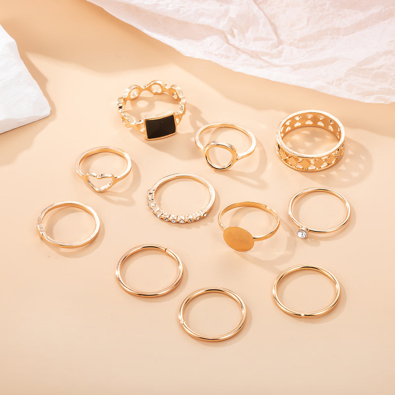 Oro Anillo artesanal delicado