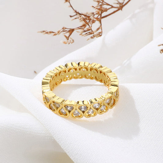 Oro Anillo hermoso con estilo único