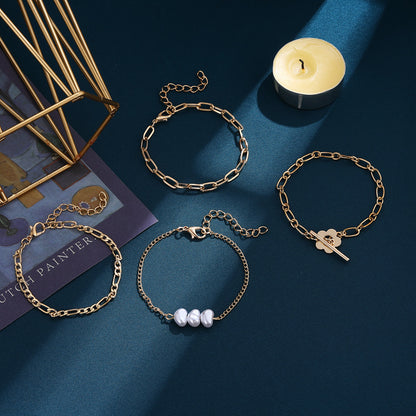 Perla Pulsera artesanal delicado