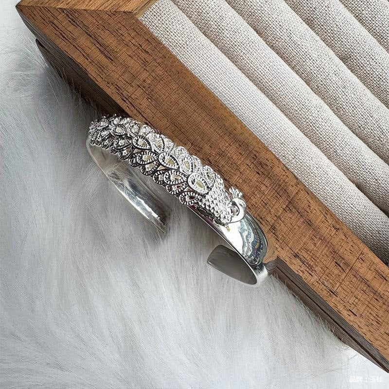 Plata Pulsera artesanal delicado