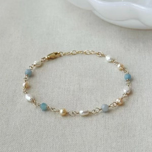 Perla Pulsera clásico con encanto atemporal