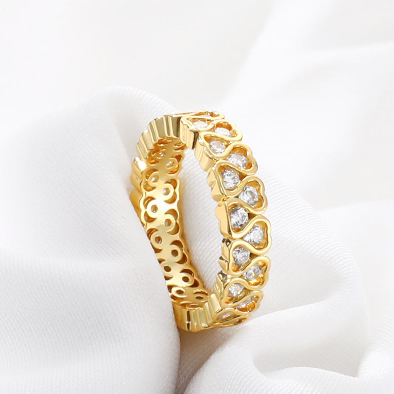 Oro Anillo hermoso con estilo único