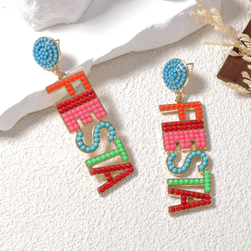 Pendiente vintage hecho a mano