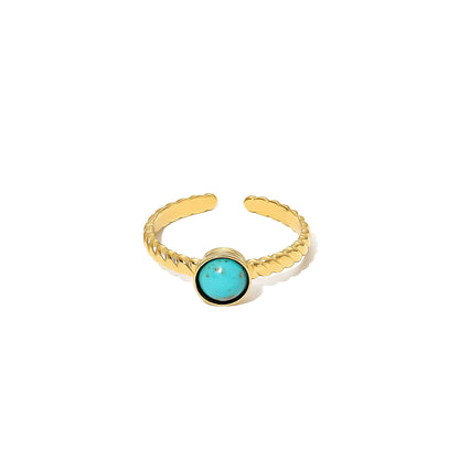 Oro Anillo artesanal delicado