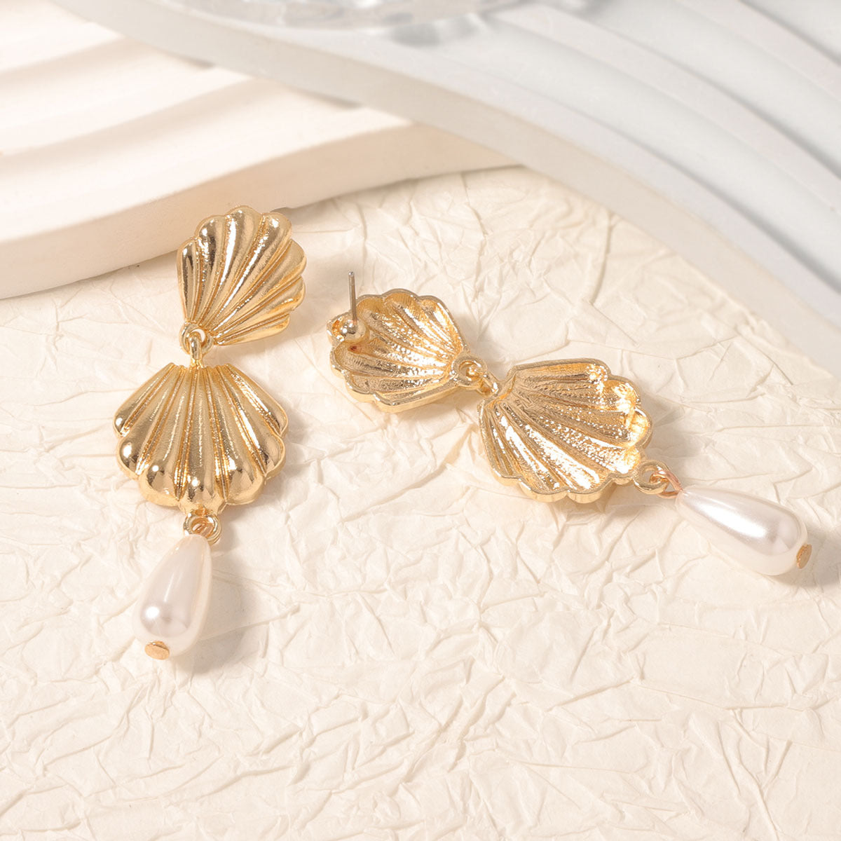 Perla Pendiente vintage hecho a mano