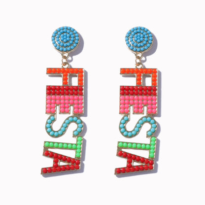 Pendiente vintage hecho a mano