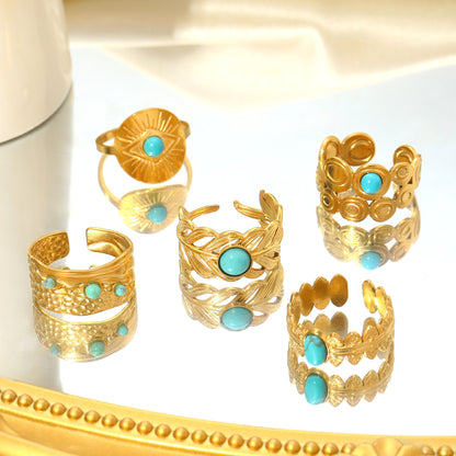 Oro Anillo artesanal delicado