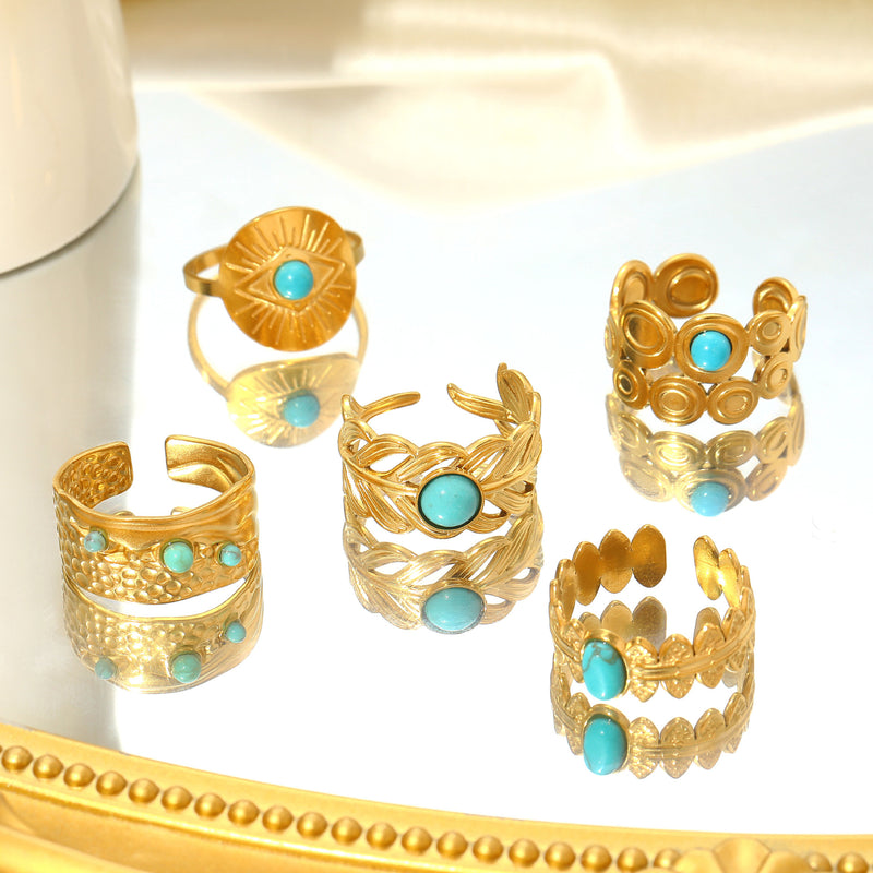 Oro Anillo artesanal delicado