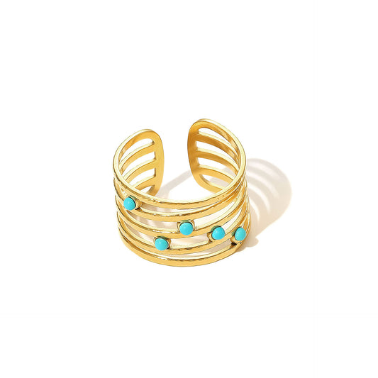 Oro Anillo artesanal delicado