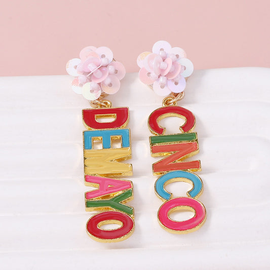 Pendiente vintage hecho a mano