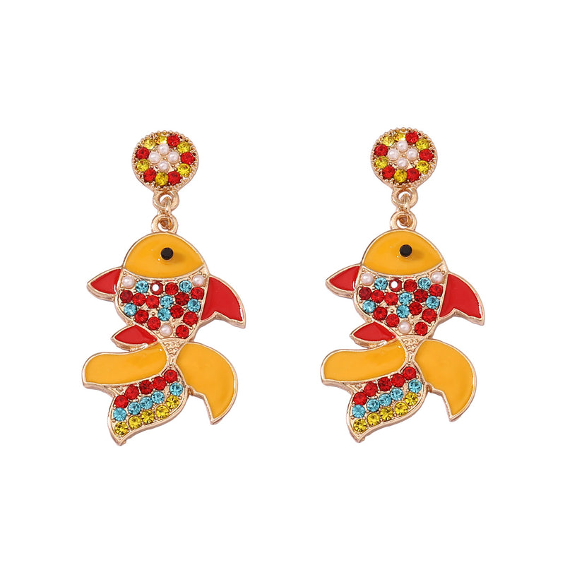 Oro Pendiente hermoso con estilo único