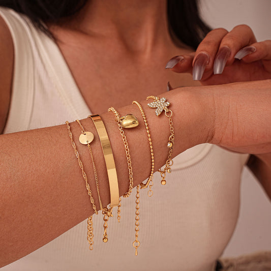 Oro Pulsera romántico para momentos especiales