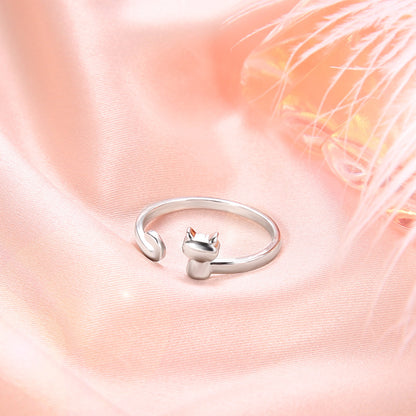 Plata Anillo hermoso con estilo único