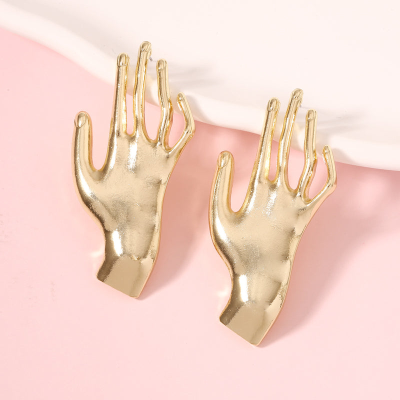 Oro Pendiente vintage hecho a mano