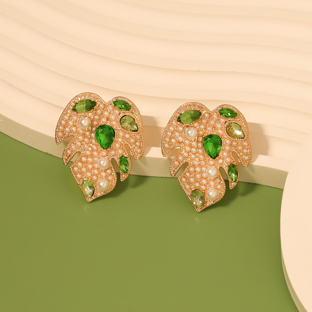 Perla Pendiente vintage hecho a mano