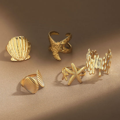 Oro Anillo elegante para toda ocasión