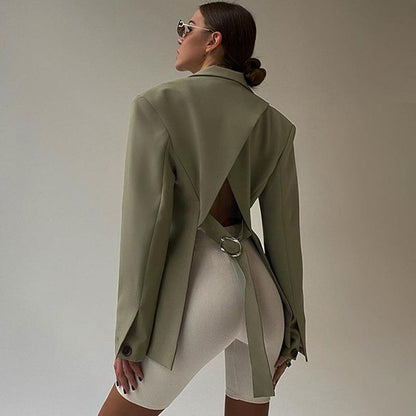 CM | Blazer sin espalda para mujer